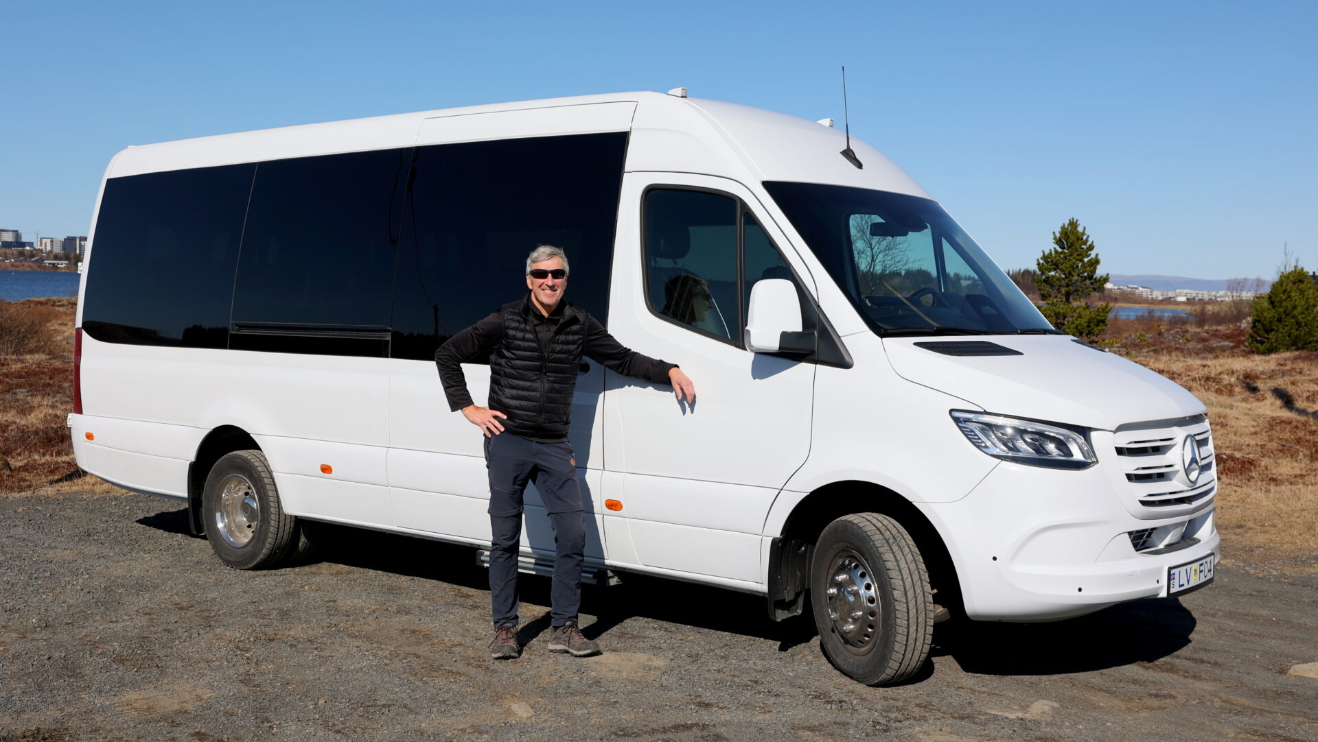 Pétur with his Mercedes-Benz Sprinter